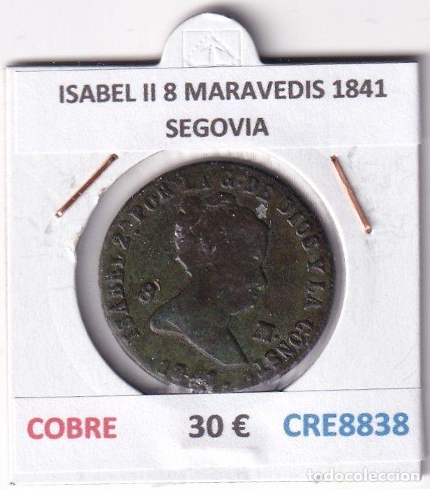 Monedas de Espa&ntilde;a: CRE8838 MONEDA ESPA&Ntilde;A ISABEL II 8 MARAVEDIS 1841 SEGOVIA COBRE