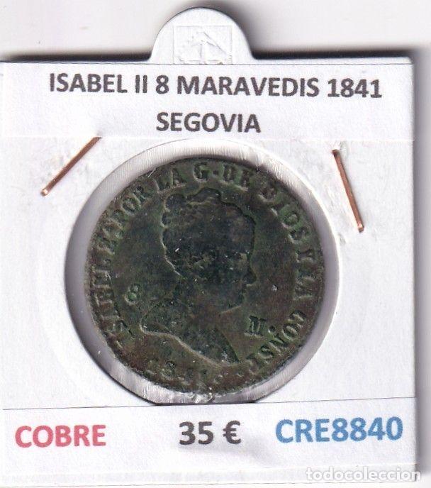 Monedas de Espa&ntilde;a: CRE8840 MONEDA ESPA&Ntilde;A ISABEL II 8 MARAVEDIS 1841 SEGOVIA COBRE