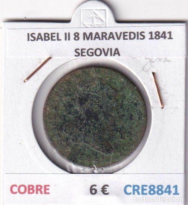 Monedas de Espa&ntilde;a: CRE8841 MONEDA ESPA&Ntilde;A ISABEL II 8 MARAVEDIS 1841 SEGOVIA COBRE