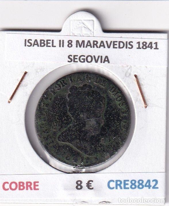 Monedas de Espa&ntilde;a: CRE8842 MONEDA ESPA&Ntilde;A ISABEL II 8 MARAVEDIS 1841 SEGOVIA COBRE