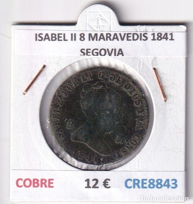 Monedas de Espa&ntilde;a: CRE8843 MONEDA ESPA&Ntilde;A ISABEL II 8 MARAVEDIS 1841 SEGOVIA COBRE