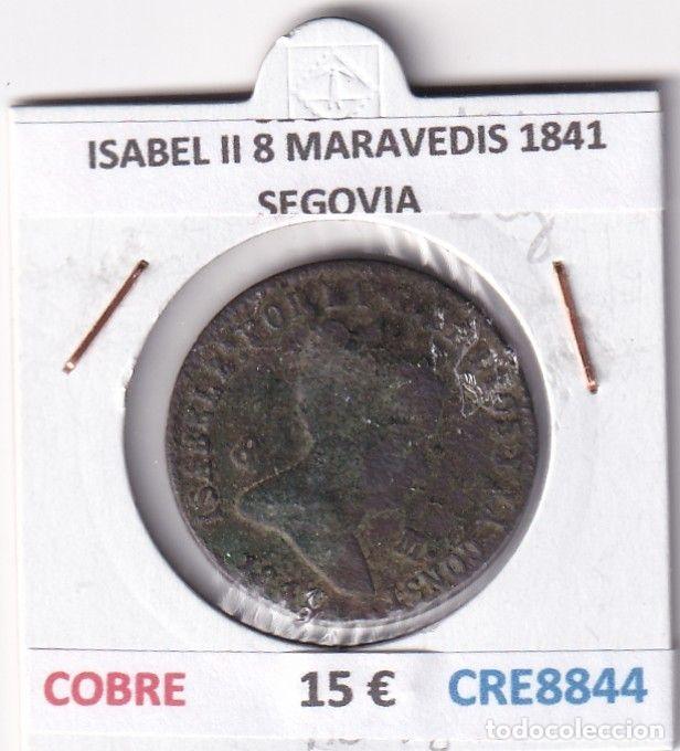 Monedas de Espa&ntilde;a: CRE8844 MONEDA ESPA&Ntilde;A ISABEL II 8 MARAVEDIS 1841 SEGOVIA COBRE