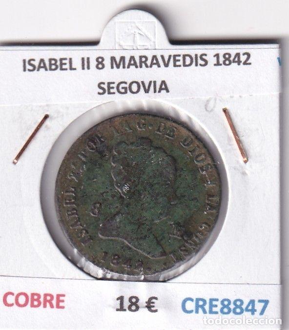Monedas de Espa&ntilde;a: CRE8847 MONEDA ESPA&Ntilde;A ISABEL II 8 MARAVEDIS 1842 SEGOVIA COBRE