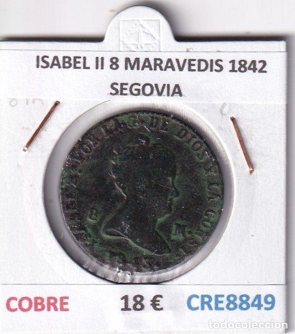Monedas de Espa&ntilde;a: CRE8849 MONEDA ESPA&Ntilde;A ISABEL II 8 MARAVEDIS 1842 SEGOVIA COBRE