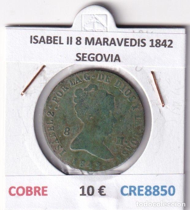 Monedas de Espa&ntilde;a: CRE8850 MONEDA ESPA&Ntilde;A ISABEL II 8 MARAVEDIS 1842 SEGOVIA COBRE
