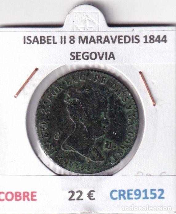 M&uuml;nzen von Spanien: CRE9152 MONEDA ESPA&Ntilde;A ISABEL II 8 MARAVEDIS 1844 SEGOVIA COBRE