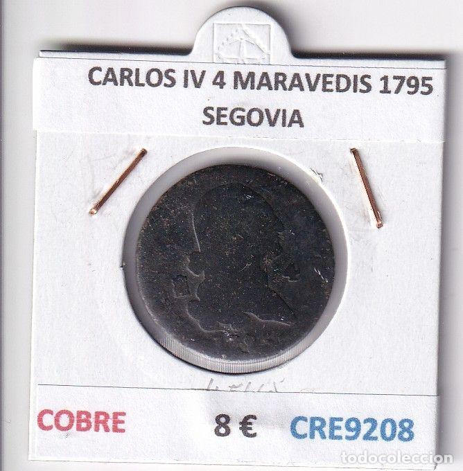 Monedas de Espa&ntilde;a: CRE9208 MONEDA ESPA&Ntilde;A CARLOS IV 4 MARAVEDIS 1795 SEGOVIA COBRE