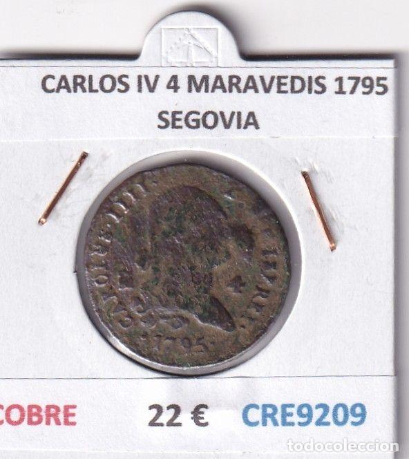 Monedas de Espa&ntilde;a: CRE9209 MONEDA ESPA&Ntilde;A CARLOS IV 4 MARAVEDIS 1795 SEGOVIA COBRE