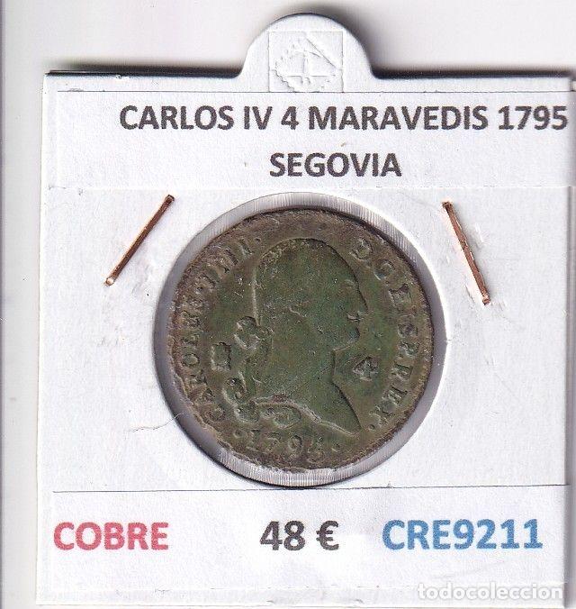 Monedas de Espa&ntilde;a: CRE9211 MONEDA ESPA&Ntilde;A CARLOS IV 4 MARAVEDIS 1795 SEGOVIA COBRE