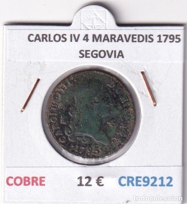 Monedas de Espa&ntilde;a: CRE9212 MONEDA ESPA&Ntilde;A CARLOS IV 4 MARAVEDIS 1795 SEGOVIA COBRE
