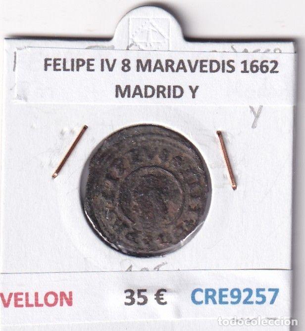 Monedas de Espa&ntilde;a: CRE9257 MONEDA ESPA&Ntilde;A FELIPE IV 8 MARAVEDIS 1662 MADRID Y VELLON