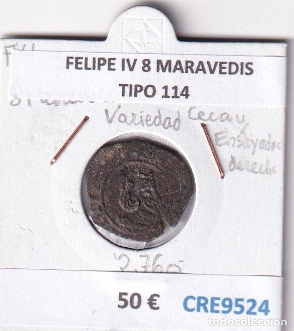 Monedas de Espa&ntilde;a: CRE9524 MONEDA ESPA&Ntilde;A FELIPE IV 8 MARAVEDIS TIPO 114