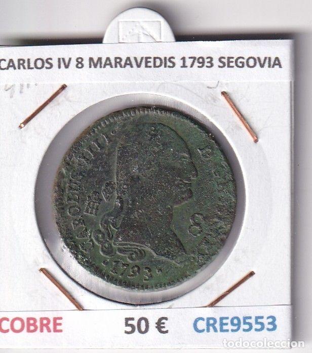 Moedas de Espanha: CRE9553 MONEDA ESPA&Ntilde;A CARLOS IV 8 MARAVEDIS 1793 SEGOVIA COBRE