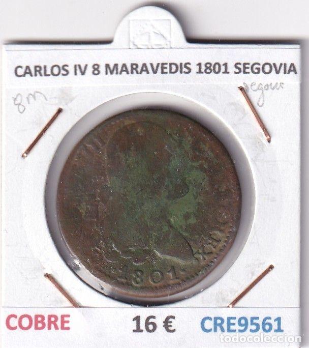 Moedas de Espanha: CRE9561 MONEDA ESPA&Ntilde;A CARLOS IV 8 MARAVEDIS 1801 SEGOVIA COBRE