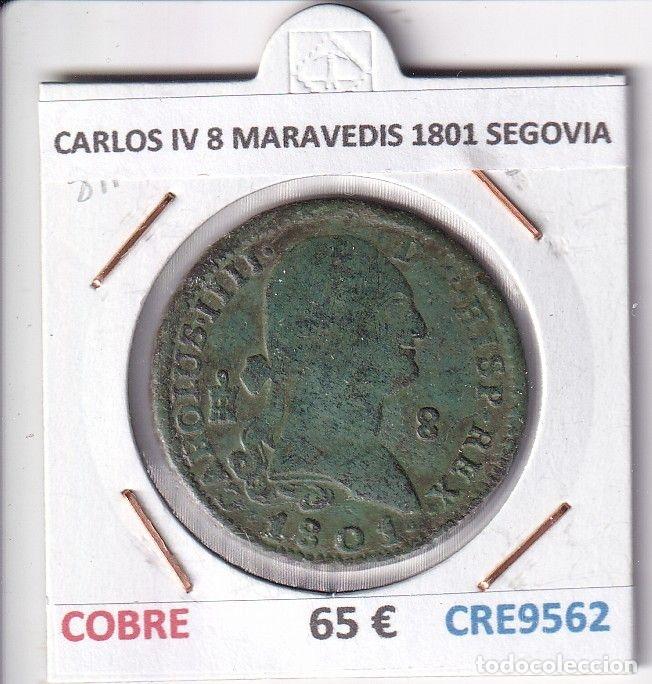 Moedas de Espanha: CRE9562 MONEDA ESPA&Ntilde;A CARLOS IV 8 MARAVEDIS 1801 SEGOVIA COBRE