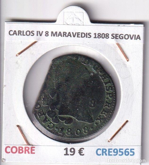 Moedas de Espanha: CRE9565 MONEDA ESPA&Ntilde;A CARLOS IV 8 MARAVEDIS 1808 SEGOVIA COBRE