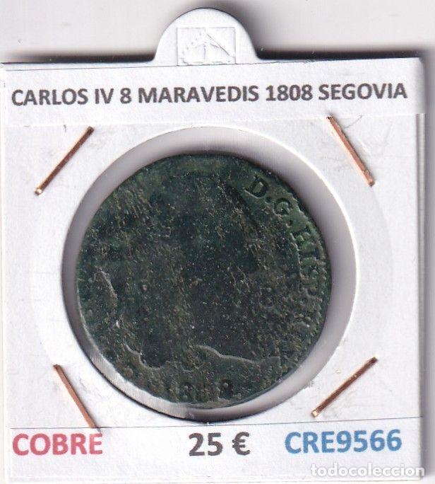 Moedas de Espanha: CRE9566 MONEDA ESPA&Ntilde;A CARLOS IV 8 MARAVEDIS 1808 SEGOVIA COBRE