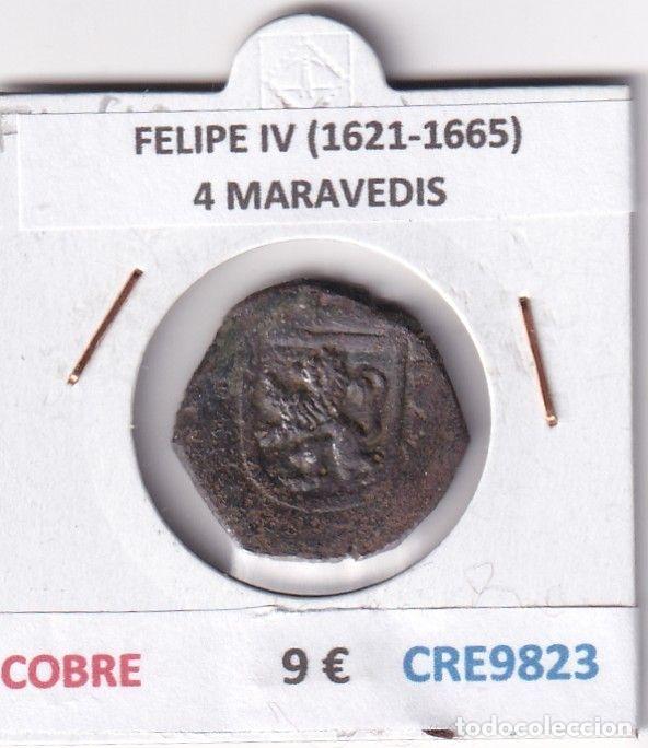 Monedas de Espa&ntilde;a: CRE9823 MONEDA ESPA&Ntilde;A FELIPE IV (1621-1665) 4 MARAVEDIS COBRE