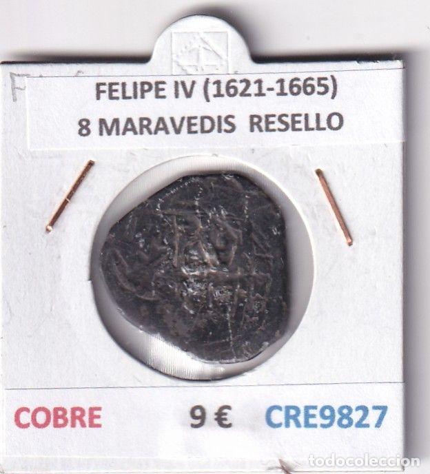 Monedas de Espa&ntilde;a: CRE9827 MONEDA ESPA&Ntilde;A FELIPE IV (1621-1665) 8 MARAVEDIS RESELLO COBRE