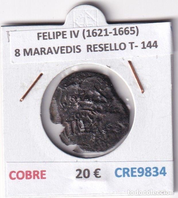 Monedas de Espa&ntilde;a: CRE9834 MONEDA ESPA&Ntilde;A FELIPE IV (1621-1665) 8 MARAVEDIS RESELLO TIPO 144 COBRE