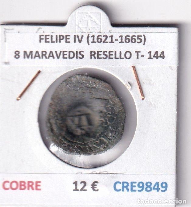Monedas de Espa&ntilde;a: CRE9849 MONEDA ESPA&Ntilde;A FELIPE IV (1621-1665) 8 MARAVEDIS RESELLO TIPO 144 COBRE