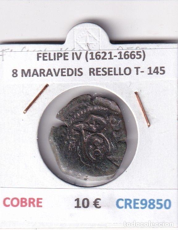 Monedas de Espa&ntilde;a: CRE9850 MONEDA ESPA&Ntilde;A FELIPE IV (1621-1665) 8 MARAVEDIS RESELLO TIPO 145 COBRE