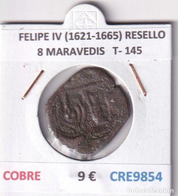 Monedas de Espa&ntilde;a: CRE9854 MONEDA ESPA&Ntilde;A FELIPE IV (1621-1665) 8 MARAVEDIS RESELLO TIPO 145 COBRE