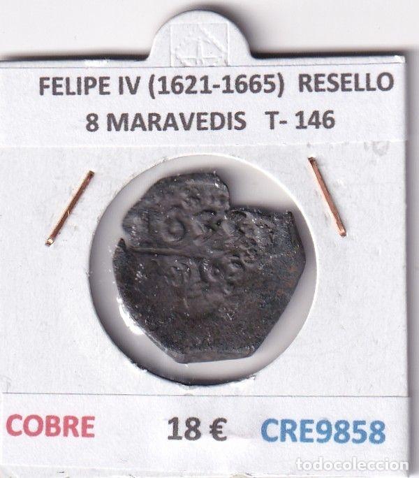 Monedas de Espa&ntilde;a: CRE9858 MONEDA ESPA&Ntilde;A FELIPE IV (1621-1665) 8 MARAVEDIS RESELLO TIPO 146 COBRE