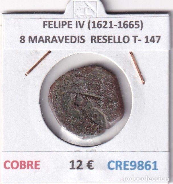Monedas de Espa&ntilde;a: CRE9861 MONEDA ESPA&Ntilde;A FELIPE IV (1621-1665) 8 MARAVEDIS RESELLO TIPO 147 COBRE