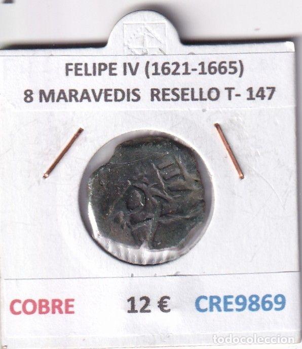 Monedas de Espa&ntilde;a: CRE9869 MONEDA ESPA&Ntilde;A FELIPE IV (1621-1665) 8 MARAVEDIS RESELLO TIPO 147 COBRE
