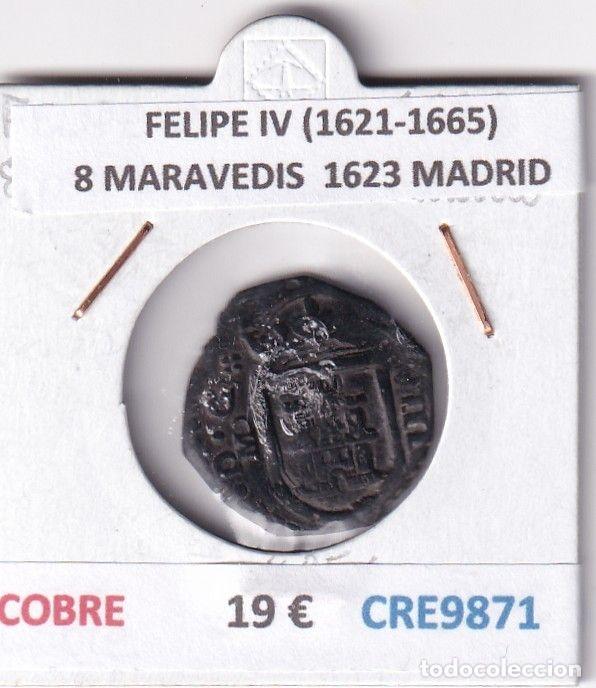 Monedas de Espa&ntilde;a: CRE9871 MONEDA ESPA&Ntilde;A FELIPE IV (1621-1665) 8 MARAVEDIS 1623 MADRID COBRE