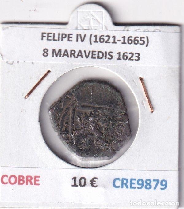 Monedas de Espa&ntilde;a: CRE9879 MONEDA ESPA&Ntilde;A FELIPE IV (1621-1665) 8 MARAVEDIS 1623 COBRE