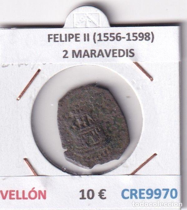 M&uuml;nzen von Spanien: CRE9970 MONEDA ESPA&Ntilde;A FELIPE II (1556-1598) 2 MARAVEDIS VELLON