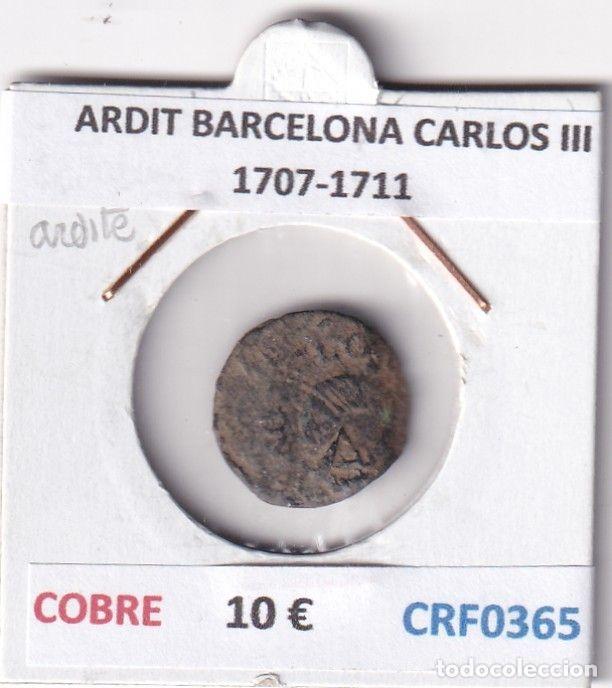 Monedas de Espa&ntilde;a: CRF0365 MONEDA ESPA&Ntilde;A ARDIT BARCELONA CARLOS III 1707-1711 COBRE