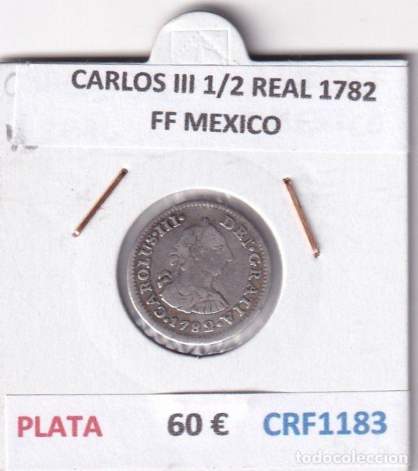 Moedas de Espanha: CRF1183 MONEDA ESPA&Ntilde;A CARLOS III 1/2 REAL 1782 FF MEXICO PLATA