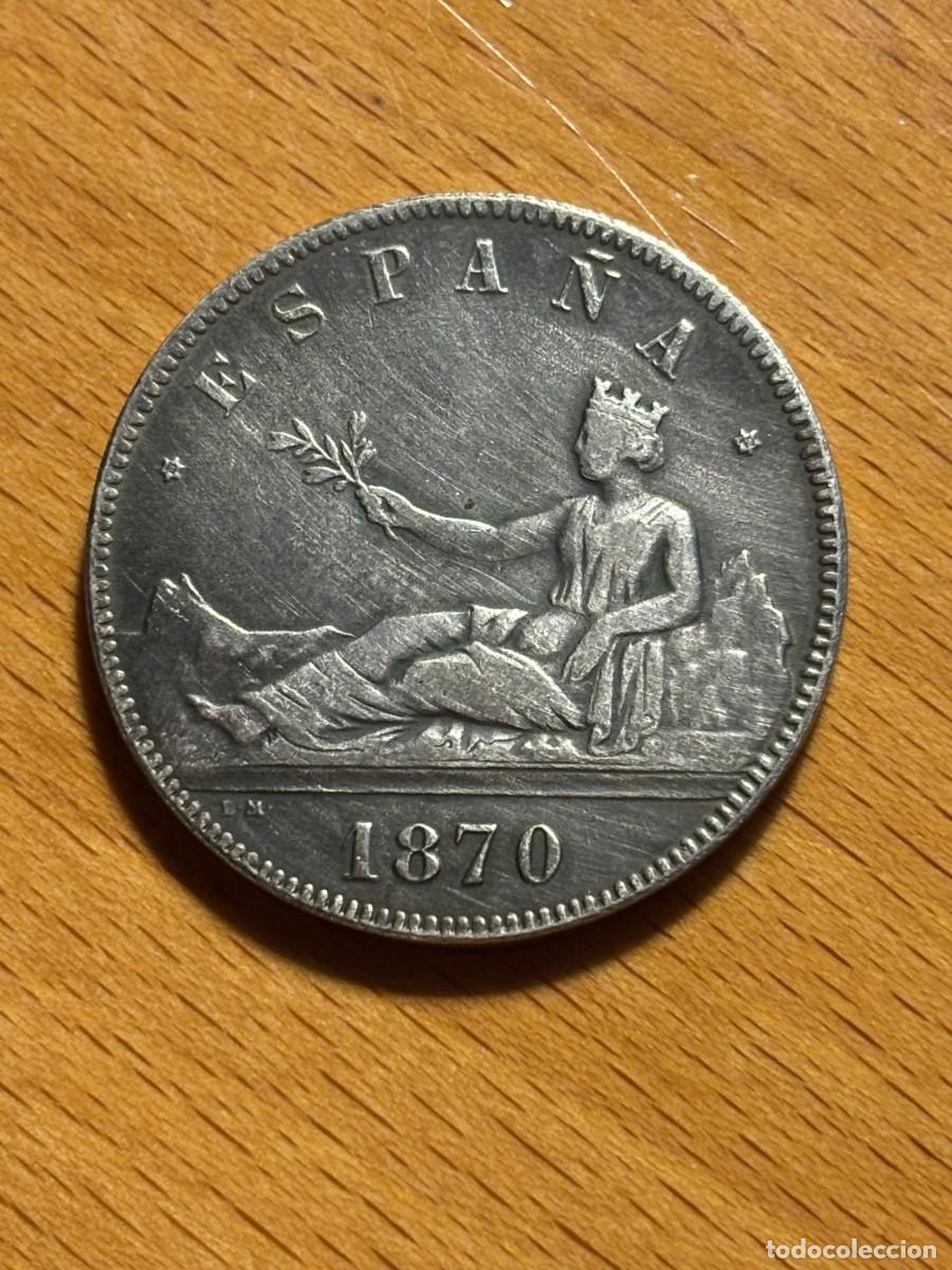 Monedas de Espa&ntilde;a: 5 Pesetas - Gobierno provisional - 1870 - Foto 1