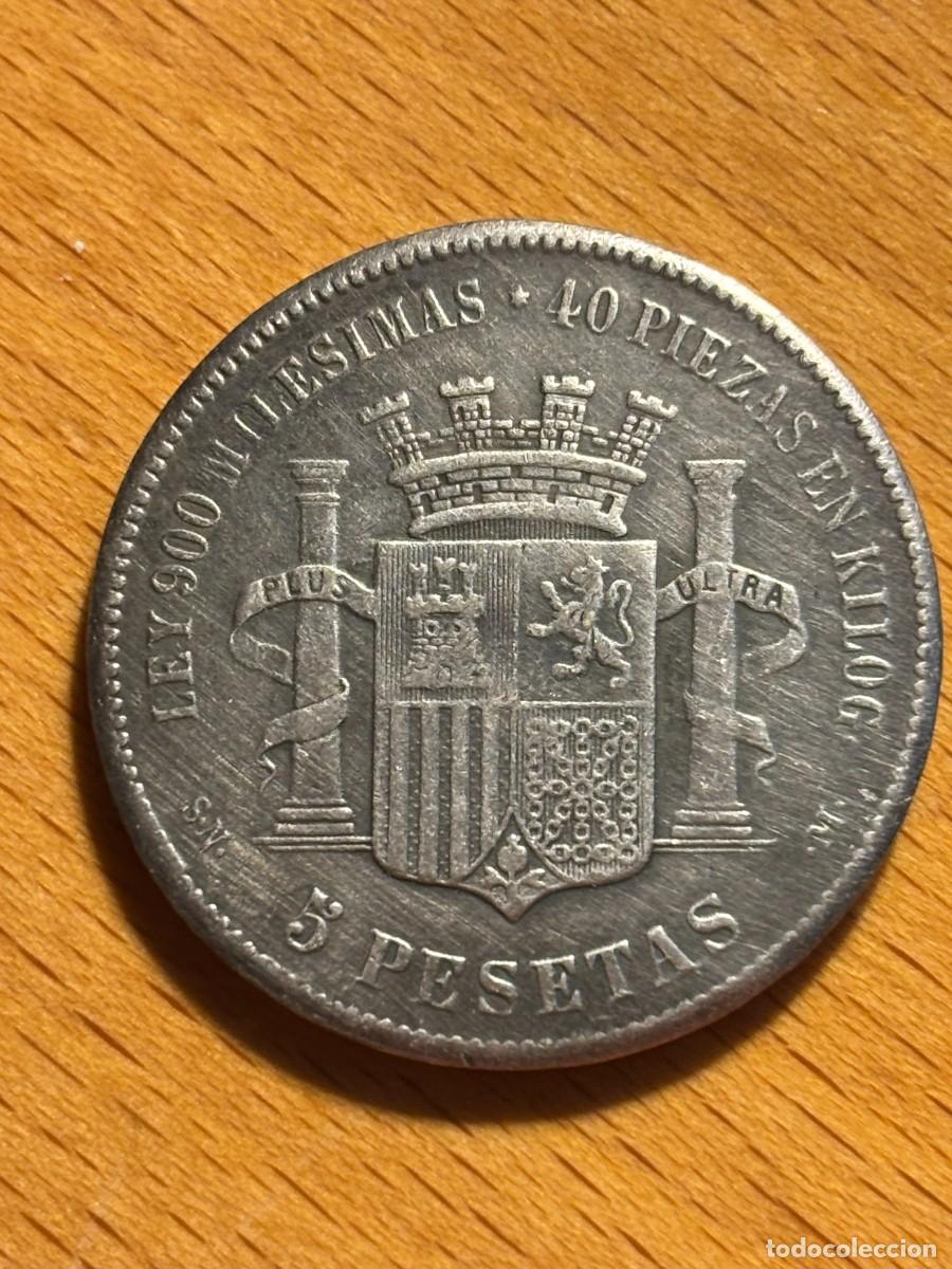 Monedas de Espa&ntilde;a: 5 Pesetas - Gobierno provisional - 1870 - Foto 2