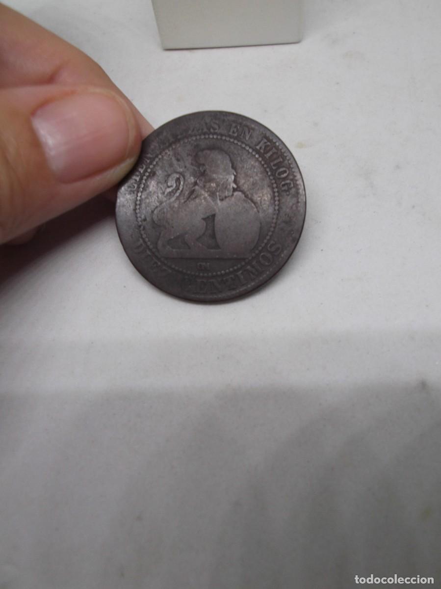 Monedas de Espa&ntilde;a: Moneda Espa&ntilde;a 1870 Diez Centimos. - Foto 2