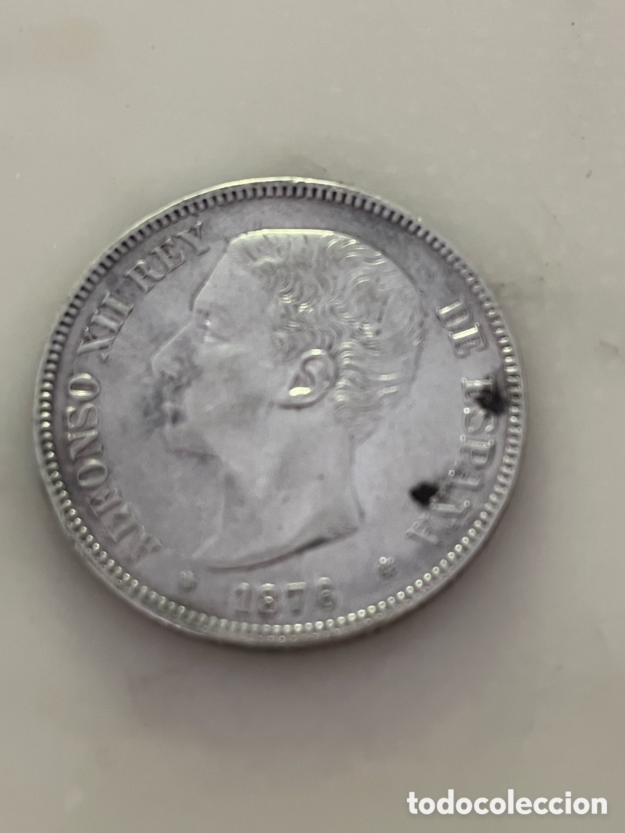 Monedas de Espa&ntilde;a: 1876. 5 pesetas de plata. Alfonso XII.