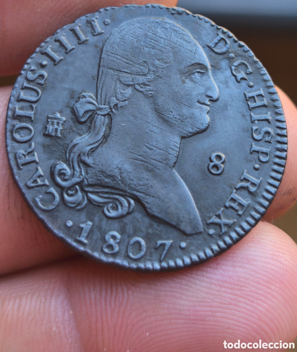 Monedas de Espa&ntilde;a: Carlos IV 1807 8 maravedis Segovia