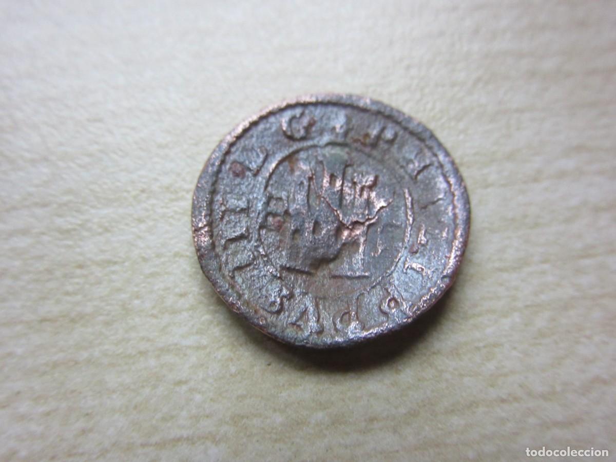 Monedas de Espa&ntilde;a: 2 maraved&iacute;s de Felipe III (1598-1621 )ceca Segovia Posible fechado 1604 Acueducto vertical