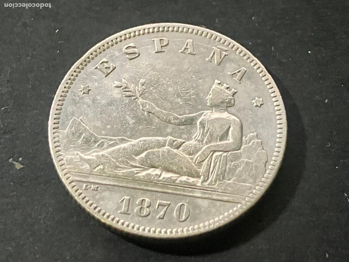 Monedas de Espa&ntilde;a: Moneda plata Espa&ntilde;a 1870 74 Gobierno Provisional - 2 pesetas - buen estado