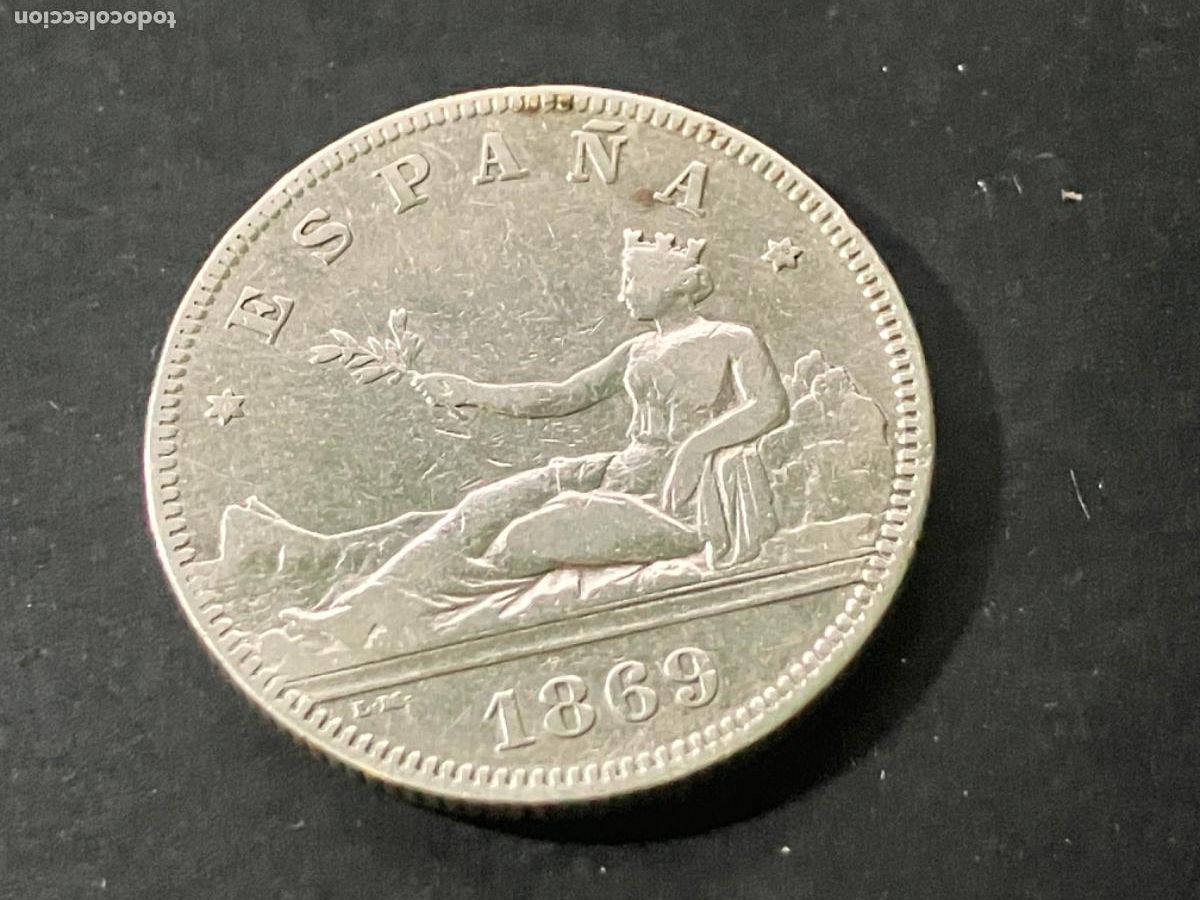 Monedas de Espa&ntilde;a: Moneda plata Espa&ntilde;a 1869 69 Gobierno Provisional - 2 pesetas - buen estado