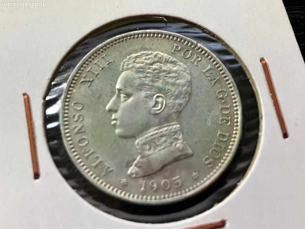 Monedas de Espa&ntilde;a: Moneda plata Espa&ntilde;a 1905 19 05 Alfonso XIII SM V - 2 pesetas - buen estado