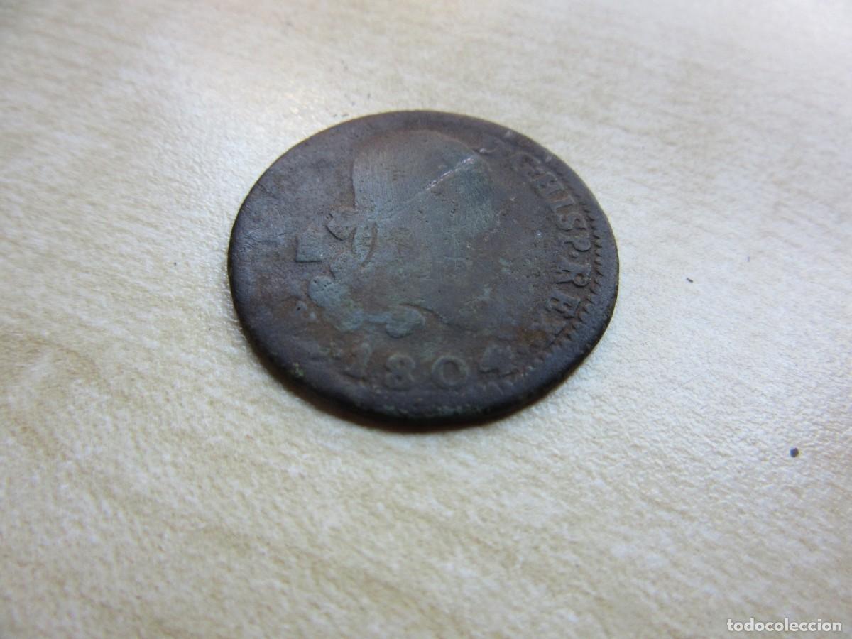 M&uuml;nzen von Spanien: 4 Maraved&iacute;s de Carlos IV ceca Segovia Fechada 1804