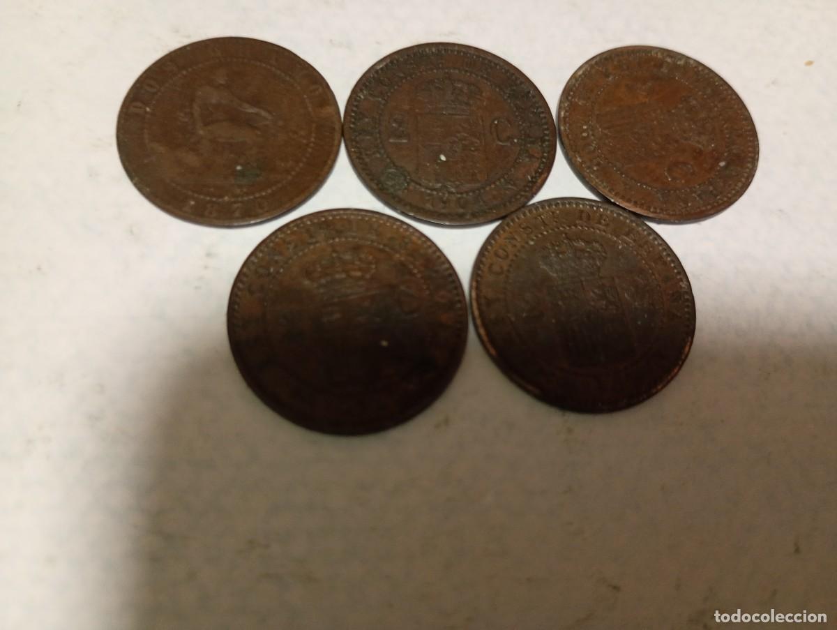 Coins of Spain: COMPLETA 5 MONEDAS 2 CTMS. 1870-1904-1905-1911-1912