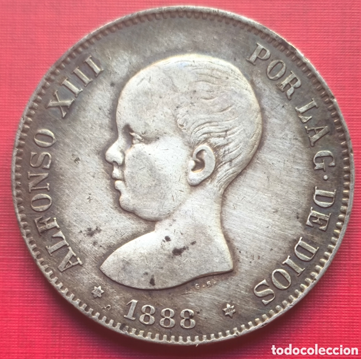 Coins of Spain: MONEDA DE PLATA PEL&Oacute;N ALFONSO XIII DURO 5 PESETAS PLATA 1886