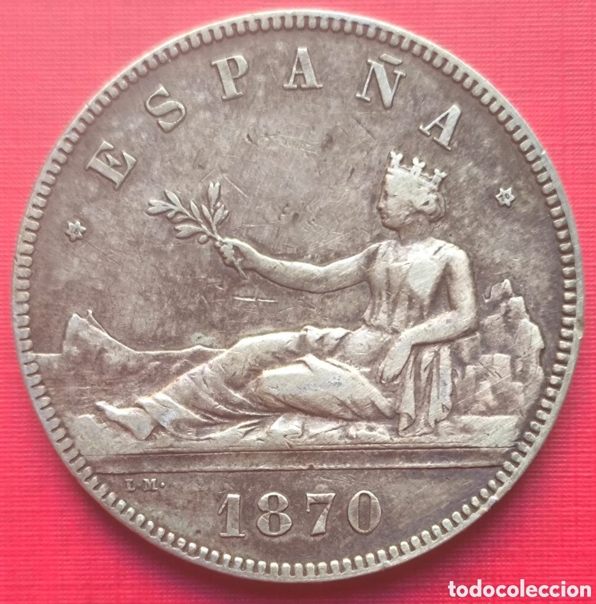 Coins of Spain: MONEDA DE PLATA GOBIERNO PROVISIONAL DURO 5 PESETAS PLATA 1870