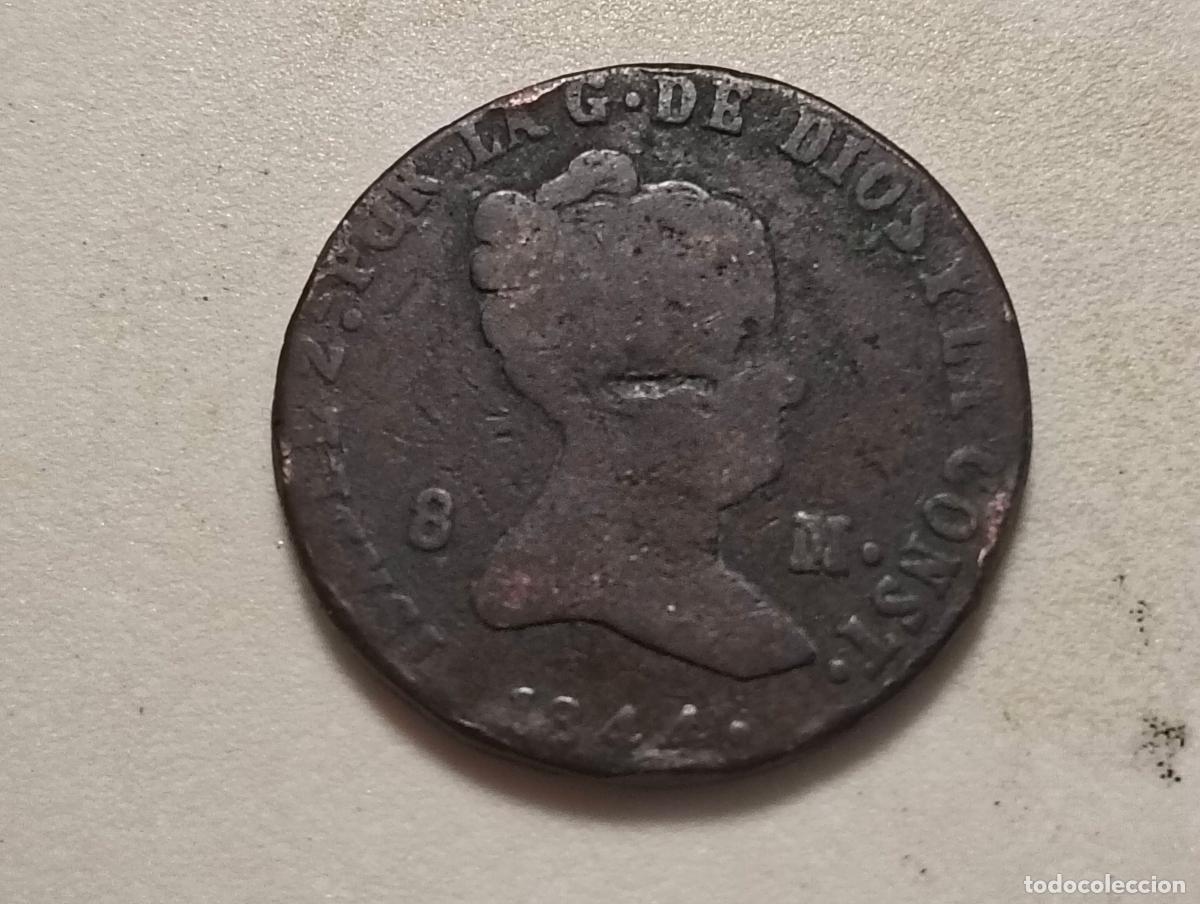 Monedas de Espa&ntilde;a: MONEDA 8 MARAVEDIS, ISABEL II, A&Ntilde;O 1844, COBRE