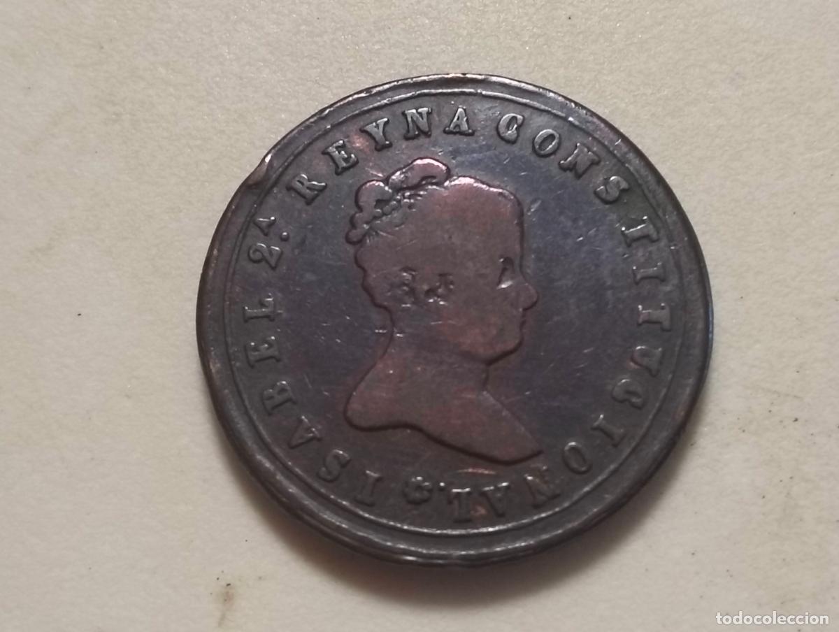 Moedas de Espanha: MEDALLA PROCLAMACION DE LA MAYORIA DE EDAD ISABEL II, A&Ntilde;O 1843, 1 DE DICIEMBRE, CECA JUBIA, COBRE